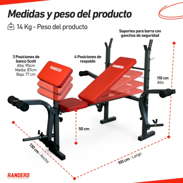 BANCO DE PESAS ARG 140X