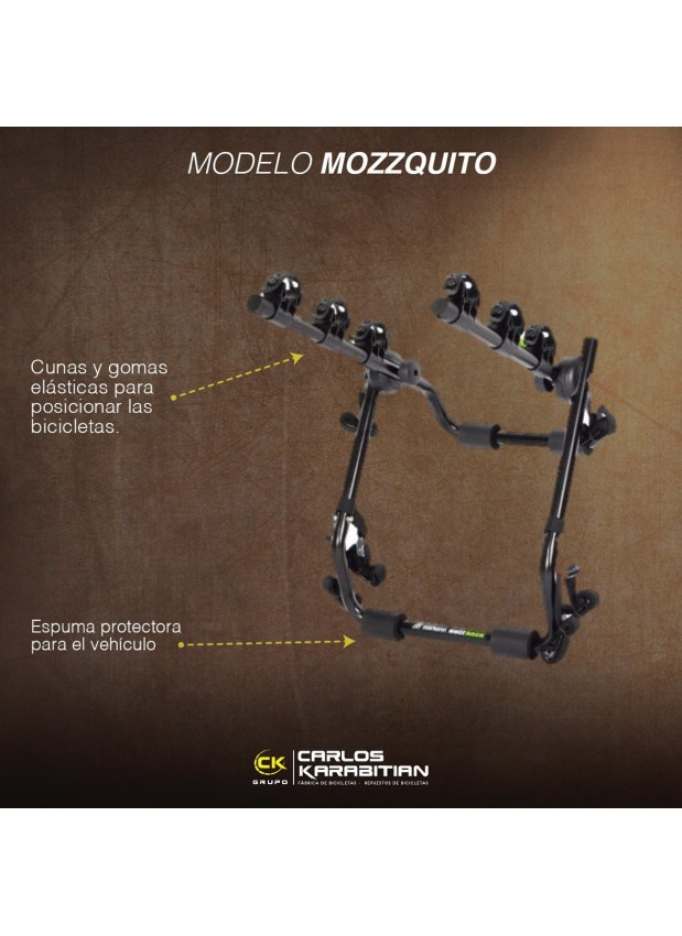 Porta Bicicleta Auto Buzz Rack Mozzquito (3 Bicicletas)